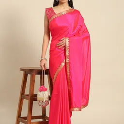 KALINI Solid Zari Designer Saree-image-9