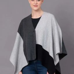 Red Tape Black Regular Fit Color-Block Poncho-picture-16