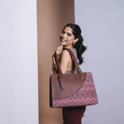 ZOUK Gwalior Weaves Printed Tote Handbag-image-37