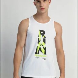 Reebok White Regular Fit Printed Tank Tee-image-92