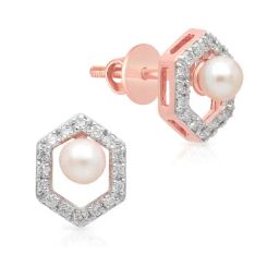 Malabar Gold and Diamonds 18k Rose Gold Stud Earrings-image-65