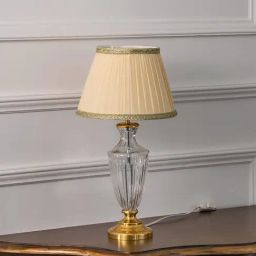 Whispering Homes Gold Checker Glass Table Lamp-image-44