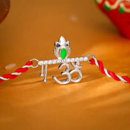 Giva 925 Sterling Silver Om Silver Rakhi-image-71