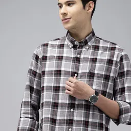 Arrow Manhattan Slim Fit Checked Pure Cotton Casual Shirt-picture-50