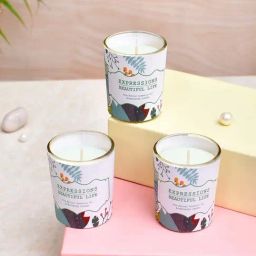 TAYHAA Multicolor Wax Aroma Fusion Illuminated Candle - Set of 3-image-45