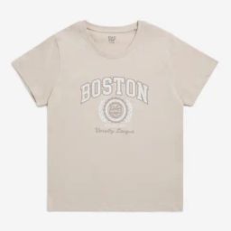 Y&F Kids by Westside Beige Text Embroidered Cotton T-Shirt-image-64
