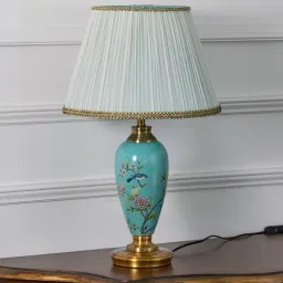 Whispering Homes Blue Flora Magic Ceramic Table Lamp-image-80