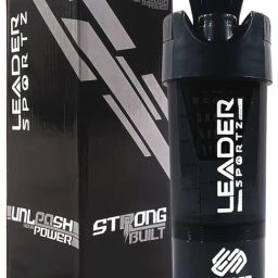 Leader Sportz Leakproof, Sturdy, BPA Free Gym Shaker Pro Cyclone Bottle (Black) Size - 500 ml-image-4