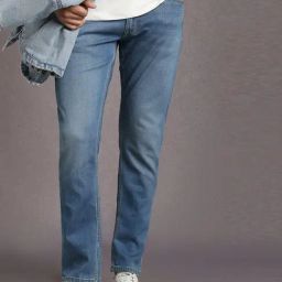 Louis Philippe Blue Cotton Slim Fit Jeans-picture-4