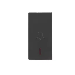 Legrand Bell Push with Indicator Allzy 6 Amp 1 Way 1 Module Matt Black, 6812 10 (Pack of 20 Pcs) image 2