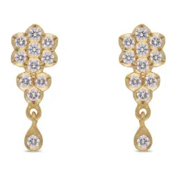 C. Krishniah Chetty Group Diamond 22k (916) Yellow Gold Earrings for Women-picture-4