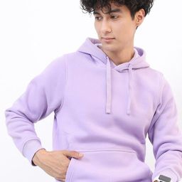 Mast & Harbour Men Solid Cotton Fleece Hooded Sweatshirt-image-21