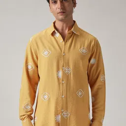 Banana Club Men Classic Slim Fit Opaque Printed Casual Shirt-image-12