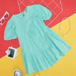 Pantaloons Junior Blue Cotton Regular Fit Dress-picture-26