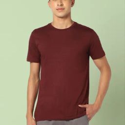 Ajile by Pantaloons Wine Cotton Slim Fit Lounge T-Shirt-picture-16