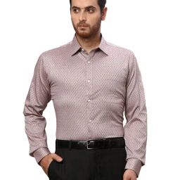 Raymond Brown Slim Fit Self Design Shirt-image-14