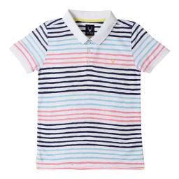 Allen Solly Junior Boys Multicolor Striped Polo T-Shirt-image-3