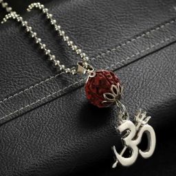 Bold by Priyaasi Om Rudraksh Silver-Plated Chain for Men-22