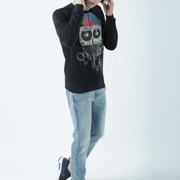 Huetrap Men Black Printed Sweatshirt-image-94