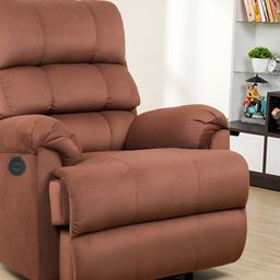 SOLIS Royale - The Desired Comfort Brown Fabric Motorized Recliner Sofa chair-image-52