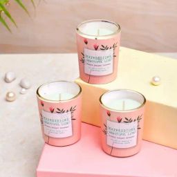 TAYHAA Peach Wax Aroma Fusion Illuminated Candle - Set of 3-image-1