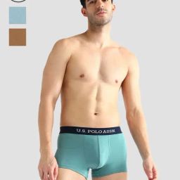 U.S. Polo Assn. Multicolored Elasticized Waist Solid OET13 Trunks - Pack Of 3-picture-16