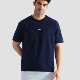 U.S. Polo Assn. Blue Pure Cotton Oversized OEE04 Lounge T-Shirt-picture-33