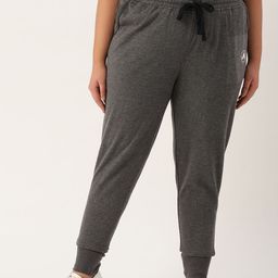 Rute Women Plus Size Charcoal Grey Joggers-72