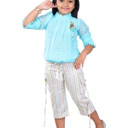 WORTON FASHION Girls Top & Capris Clothing Set-image-11