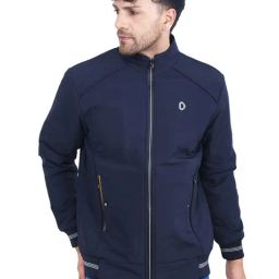Dollar Navy Regular Fit High Neck Jacket-picture-23