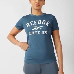 Reebok Blue Printed Sports T-Shirt-image-46