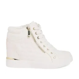 Aldo Women's White Ankle High Sneakers-image-28