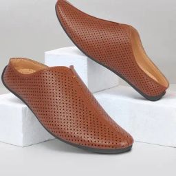 Fausto Men's Tan Mule Shoes-image-93