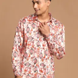 VASTRAMAY Multicolor Regular Fit Printed Shirt-picture-11