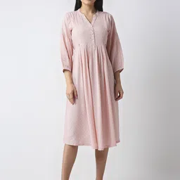 MeeMee Print Maternity Fit & Flare Maxi Dress-image-61