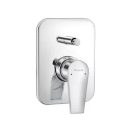Parryware Ultra High Flow Diverter Upper Trim Praseo Series Silver Stainless Steel Chrome Finish, G5886A1-10