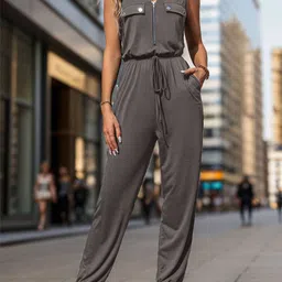 StyleCast Women Cotton Halter Neck Basic Jumpsuit-picture-17