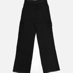 SKY HEIGHTS Girls Wide Leg Low Distress Jeans-image-85