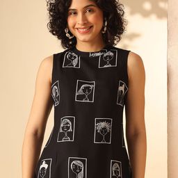 Anouk Women Conversational Printed Round Neck Sleeveless Tops-image-40