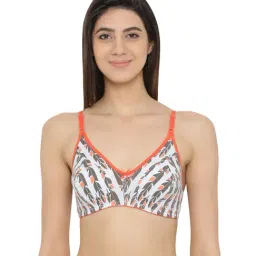 Clovia White & Grey Non-Wired Non-Padded Full Coverage Bra-9