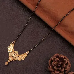 Anouk Gold-Plated Artificial Stones and Beads Mangalsutra-17