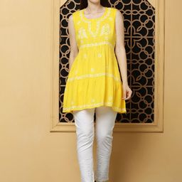 FAWOMENT Embroidered Longline Top-image-11