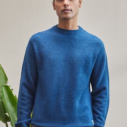Mr Bowerbird Men Solid Liberal Fit Self Textured Valley Sweater-image-38