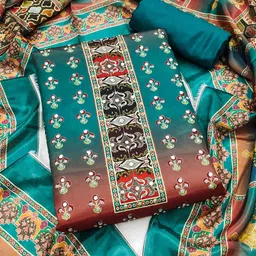 LeeliPeeri Designer Floral Printed Embellished France Silk Unstitched Dress Material-picture-19