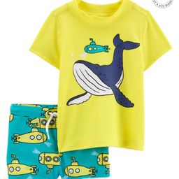 Carter's 2 Piece Swimsuit - Green & Blue-image-55