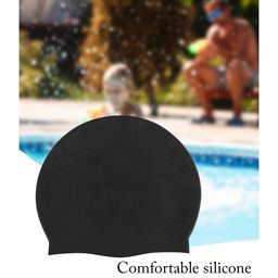 PASSION PETALS Silicone Swimming Cap - Black-23