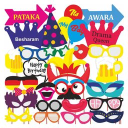 Wobbox Happy Birthday Props Happy Birthday Decoration Items Multi Color -Pack Of 29-picture-19
