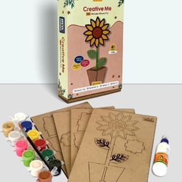 Mini Leaves "Creative Me DIY 3D Wooden Flower Pots Art and Craft Paint Kit.-19