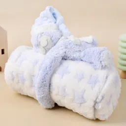 Kicks & Crawl - Blue Bear Toy Blanket-Blue-picture-7