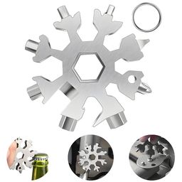 COZY VIBES 8-in-1 Snowflake Multi Tool Stainless Portable Steel Multi-Tool, Snowflake Bottle Opener Flat Phillips Screwdriver Kit Wrench Daily Tool - PACK OF 1 - COLOR MAY VARY-30